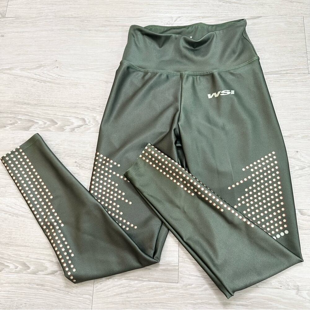 WSI x Brownells Women’s Compression Leggings Medium Green High Rise USA Made